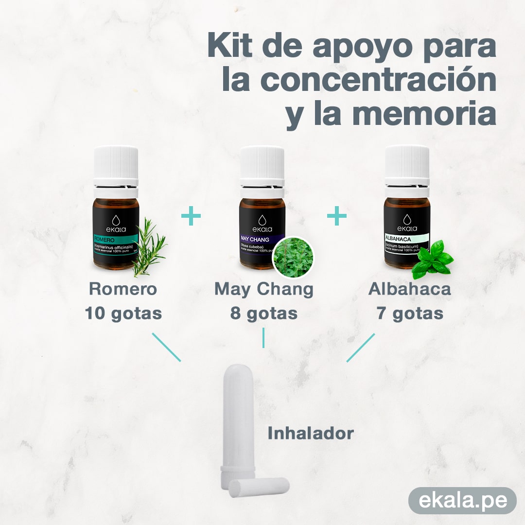 Kit de apoyo para la concentración y la memoria + Inhalador - EKALA