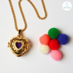 Dije corazón difusor con 6 almohadillas